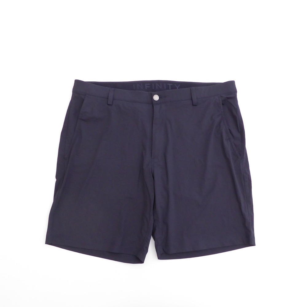 Infinity Mens Performance Shorts Navy Blue Linearflex Stretch Size 38